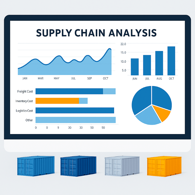 ניתוח נתונים לשרשת האספקה מכולה